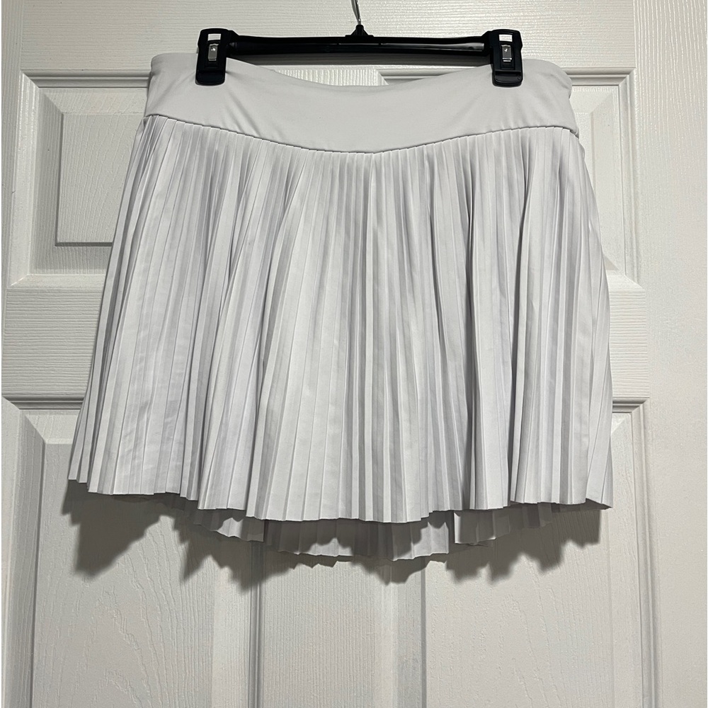 thrifted white tennis skirt